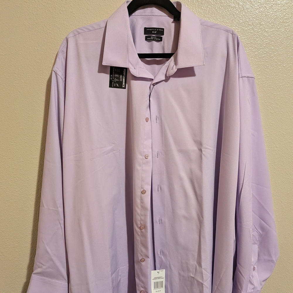Lavender Men's Dress Shirt Shaquille O'Neill XLG